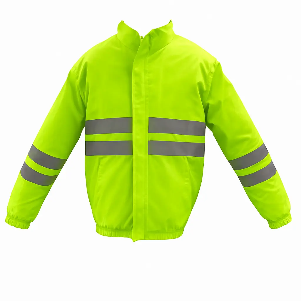 Chamarra con reflejante verde